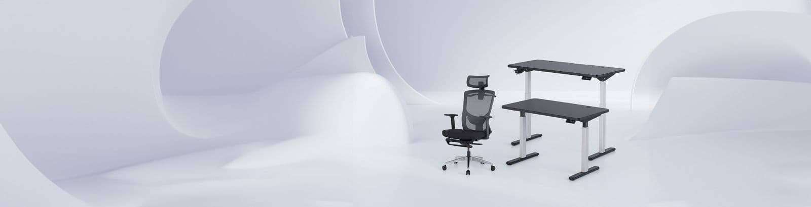 50% korting op bureaus & stoelen