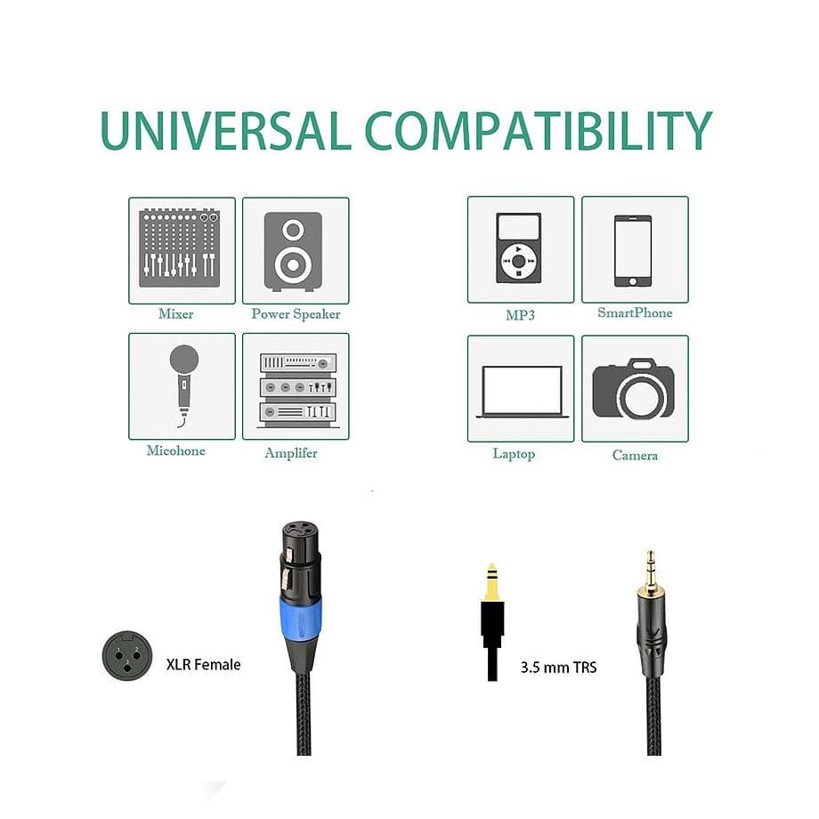 XLR Female to 3.5mm Cable
